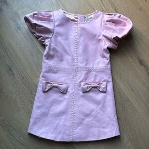 Habitual kids faux leather puff sleeve dress